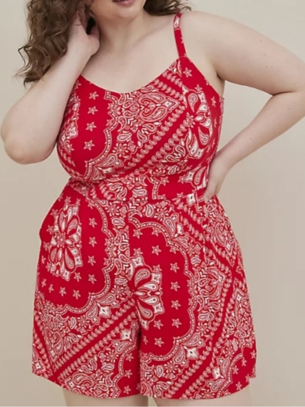 TORRID 1X SUPER SOFT PAISLEY ROMPER BNWT!! - Picture 2 of 4